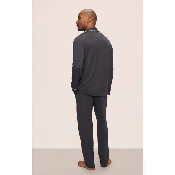 Eberjay Men's William Tencel Modal Long PJ Set in Charcoal Heather Size XL - Picture 2 of 8